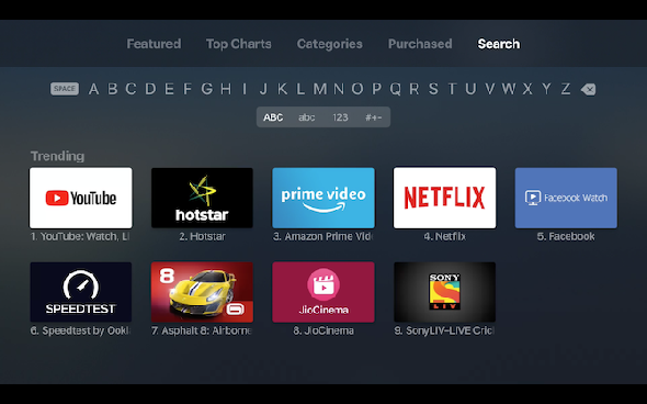 Netflix Apple TV Recherche App Store