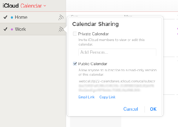 Synchronisez votre calendrier iCloud avec WebCal