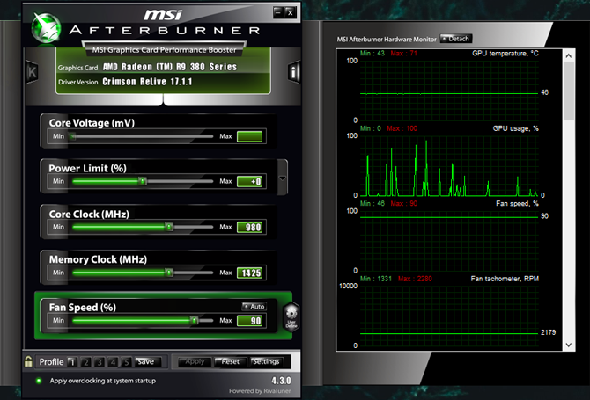 application de référence de postcombustion msi