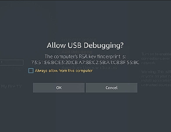 Activer le débogage USB sur Fire Stick