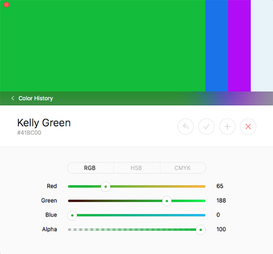 Sip Color Picker pour Mac Editor