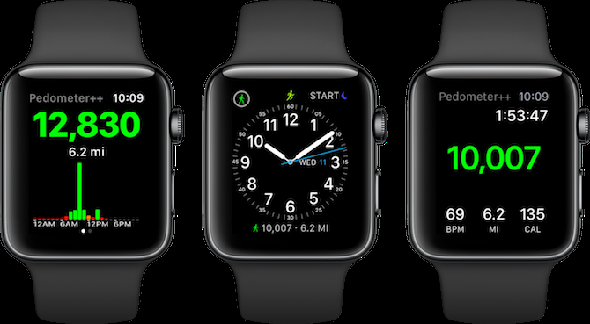 Apple Watch Fitness Apps Podomètre ++