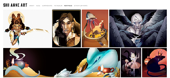 Site Web Illustrator utilisant Squarespace