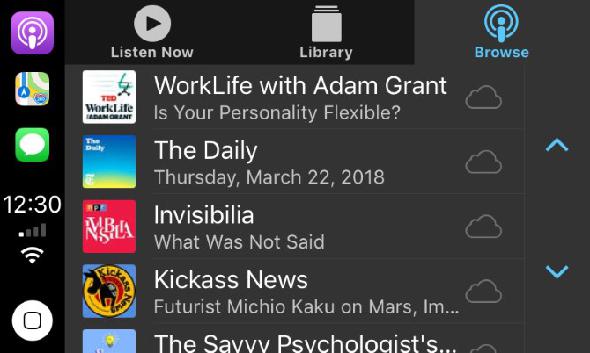 Podcasts Apple CarPlay