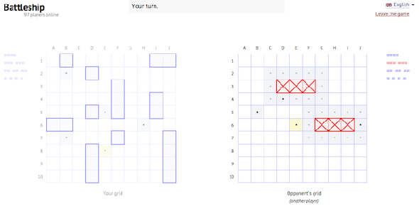 Capture d'écran de Battleship Online