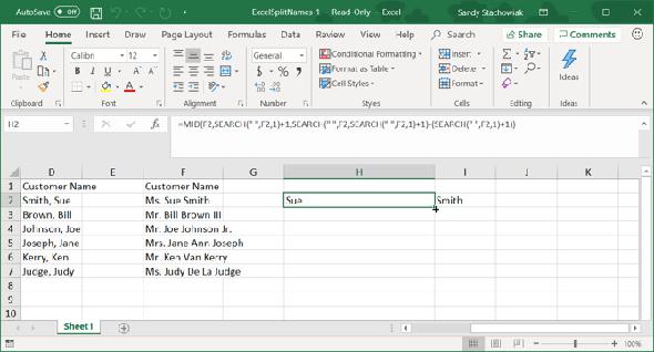 Remplissage automatique de formules dans Excel en faisant glisser