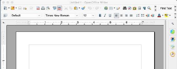 Barre d'outils OpenOffice