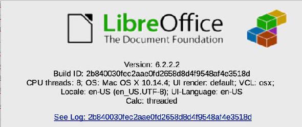 Écran À propos de LibreOffice