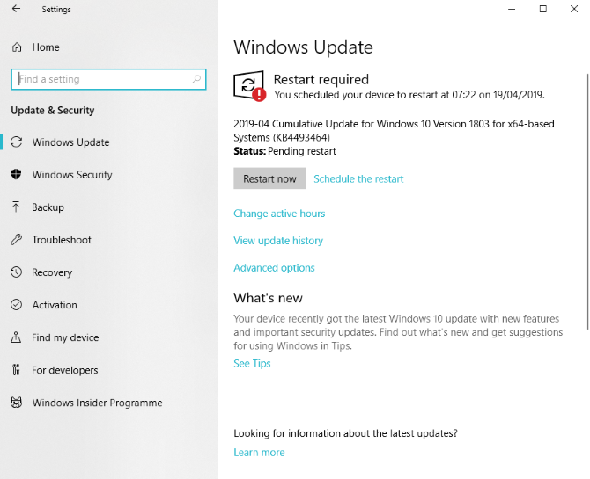 Planifiez l’installation de Windows Update lorsque vous're away from your PC