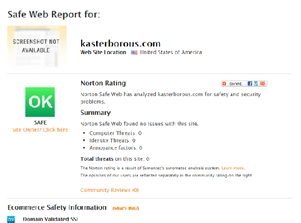 Vérifier les liens avec Norton Safe Web