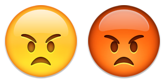 emoji en colère emoticon rouge