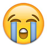 Emoji en pleurs