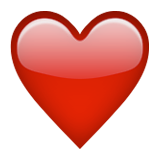 émoticône emoji coeur rouge