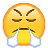 émoticône emoji en colère triomphant