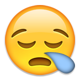 somnolent fatigué emoji malade émoticône