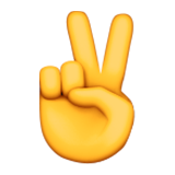 victoire v paix emoji emoticon