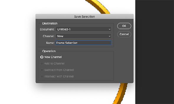 Comment créer un cadre photo virtuel Photoshop Enregistrer la sélection