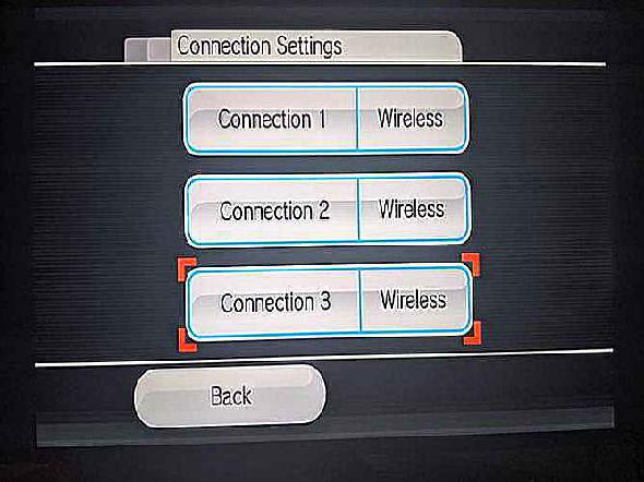 Liste de connexion Wii